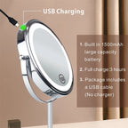 Magnifying LED Makeup Mirror