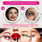 Magnifying LED Makeup Mirror